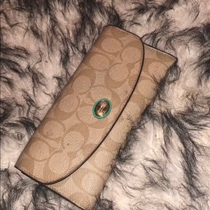 Coach turquoise wallet